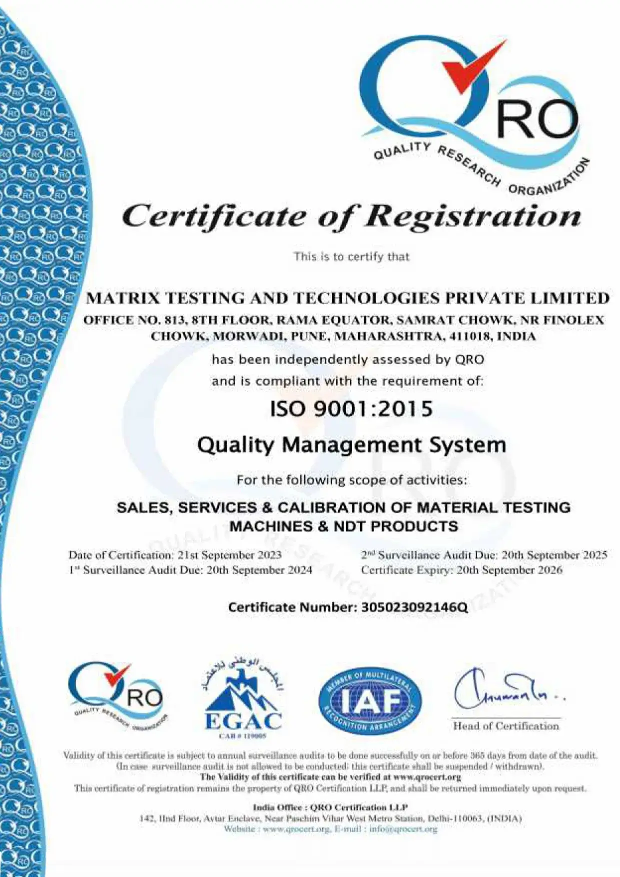 Certificates Matrix Testing And Technologies